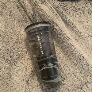 Black & White Marble Glass Starbucks Cold Cup